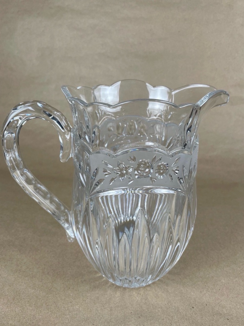 Vintage Oneida Crystal Glass Pitcher